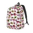 thumbnail image 1 of Vsdgher Halloween Mouth Print Canvas Backpack Travel Rucksack Unisex Knapsack 15.7/17.7Inch Laptop Backpack for Work,College-Small, 1 of 5