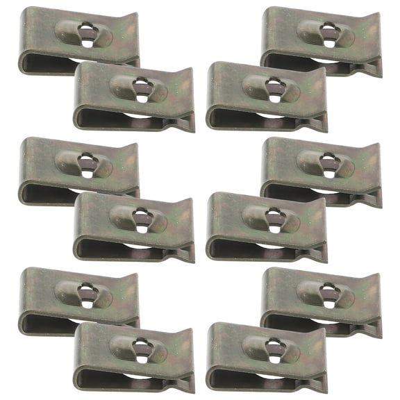 OUNONA 50Pcs Car Bumper Retainer Clips Sturdy Iron Fasteners for Auto Parts