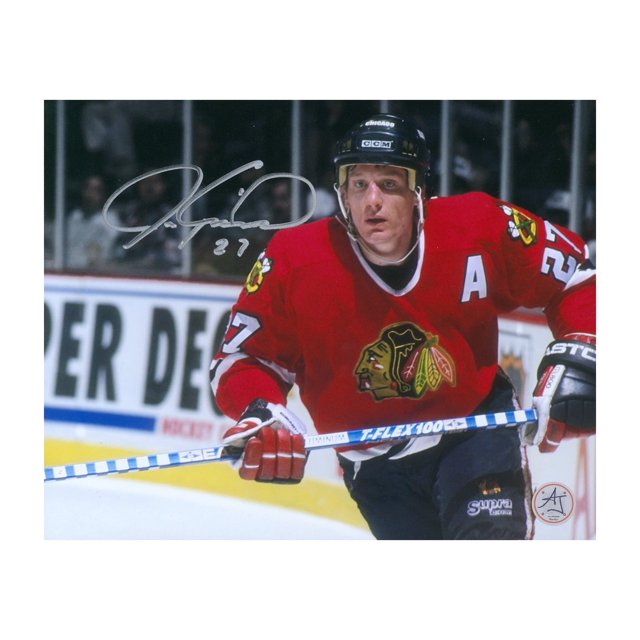 Jeremy Roenick Portrait 8x10 des Blackhawks de Chicago Signé