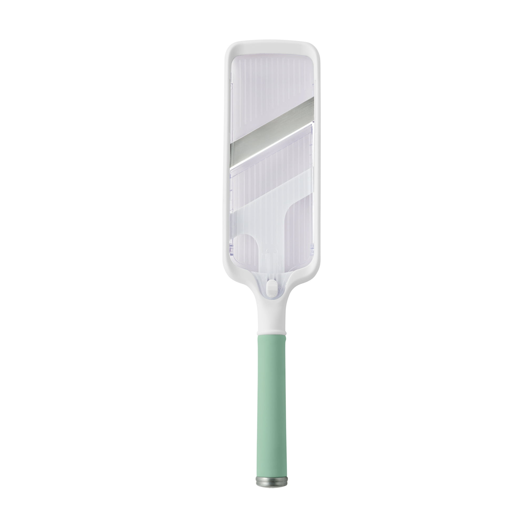 The Pioneer Woman Hand-Held Mandoline Slicer, Stainless Steel and Plastic, Greyed Jade