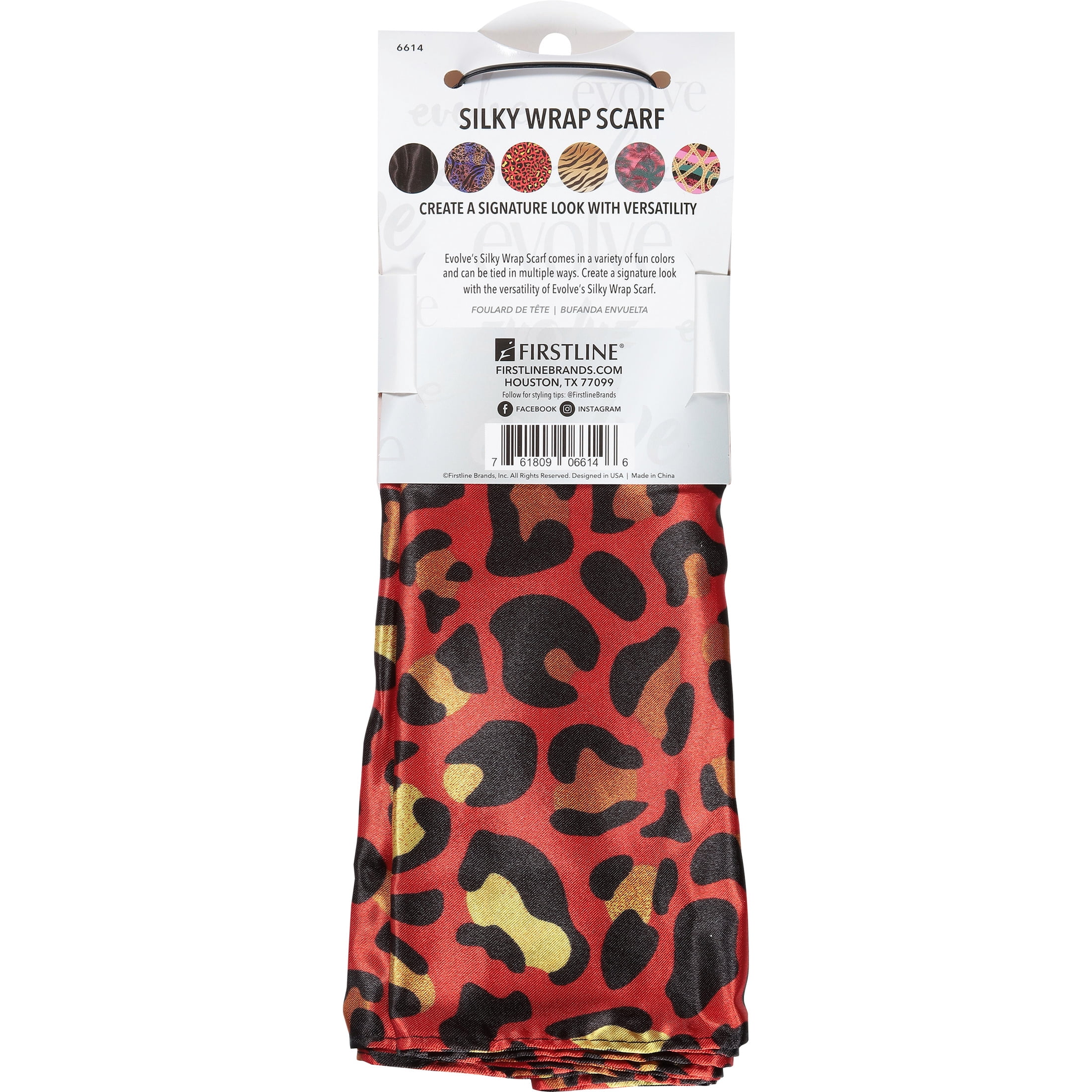 Evolve Silky Wrap Scarf Leopard