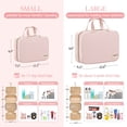 thumbnail image 6 of HOTOR Travel Toiletry Bag for Women & Men, Spacious Hanging Hook Makeup Bag for Travel Essentials, Pale Pink, 6 of 6