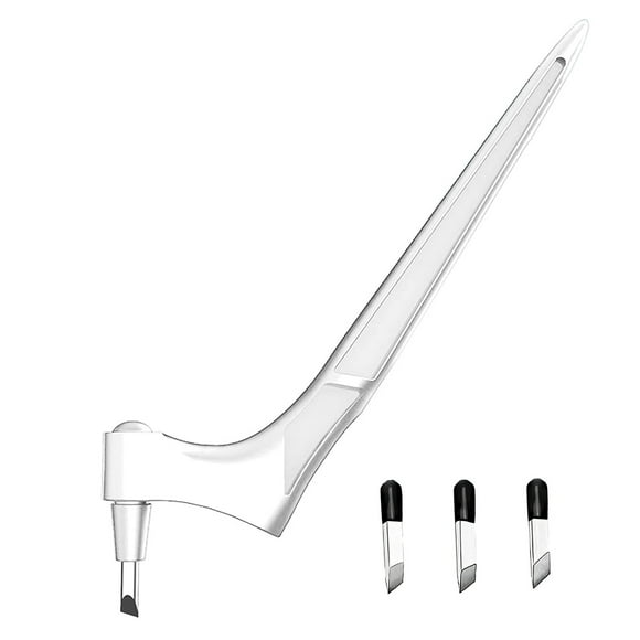 Craft Cutting Tools Stainless Steel Craft Knives with 15°/30°/45°360-degree Rotating Blade Art Cutting Tool for Craft, Hobby, Scrapbooking, Stencil (White)