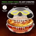 thumbnail image 2 of NutriChef Electric Pizza Oven | 1200W Countertop Pizza Maker with Temperature Control & Thermometer | Viewing Window for Precise Cooking | Heats up to 800˚F | Easy to Clean Non-Stick Coating | White, 2 of 8