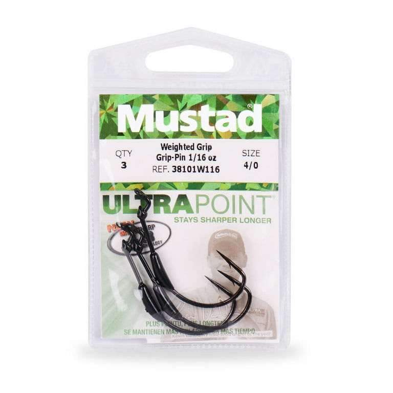 Mustad Weighted KVD Grip-Pin Hook 1/8oz 5/0