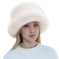 Clearance! Fdelink Trapper Hat Winter Hats Women Fashion Solid Color Mink Hat Windproof Warm Dome Hat Casual Plush in Winter