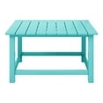 thumbnail image 3 of WestinTrends Malibu Low Outdoor HDPE Square Patio Coffee Table, Turquoise, 3 of 16