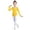 F35 Yellow, variant on Curuila Children Girls Romper Dance Wear Long Sleeve Solid Color V Neck Performances Stretch Fashion Soft Bodysuits Light Purple1 Size 4-5 Years