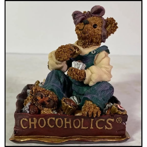 Boyd's Bears Figurine "Fannie Sweetcheeks...Never Enough" Chocolate Chocoholics #227746