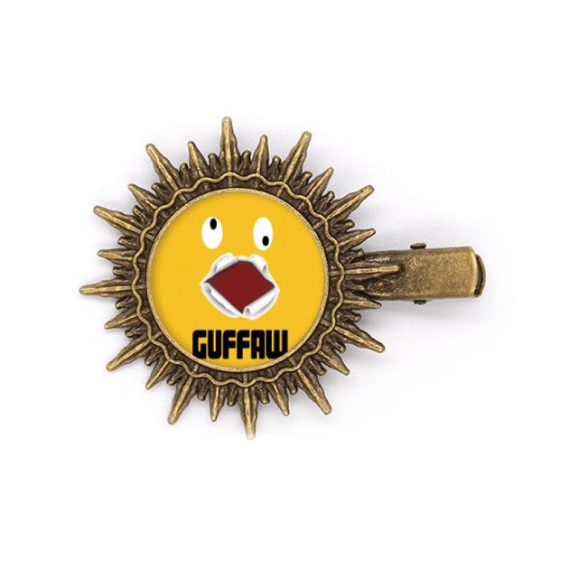 Laugh Disorder Yellow Emotion Guffaw Hairpin Sun Headwear Retro Metal Clips Pin