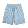 thumbnail image 2 of cfhntfmh Gym Shorts for Men Cotton Soft Elastic Waisted Linen Shorts Loose Wide Leg Athletic Running Workout Shorts, 2 of 5