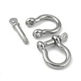 thumbnail image 2 of 10 pc Non-Tarnish 304 Stainless Steel D-Ring Anchor Shackle Clasps Stainless Steel color 25x23x7.5mm 304 Stainless Steel, 2 of 5