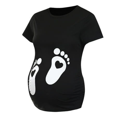 

QIPOPIQ Maternity Clothes for Women Clearance Pregnant Ladies Clothess Striped Top Contrast Color Long-sleeved Nursing Clothess