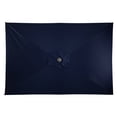 thumbnail image 3 of Northlight 10' x 6.5' Outdoor Patio Market Umbrella with Hand Crank - Blue, 3 of 5