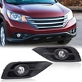 thumbnail image 2 of CROSSDESIGN Fog Light Bumper Lamps w/ Switch & Harness & Bezel Clear  Fit for 2012-2014 Honda CRV, 2 of 9