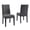 Gray, variant on Roundhill Furniture Biony Fabric Dining Chairs with Nailhead Trim, Set of 2, Red