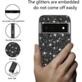 thumbnail image 3 of Compatible with Google Pixel 6 Pro Case Glitter Shockproof, Google Pixel 6 Pro Phone Case Bling Sparkly TPU and PC Silicone Shiny Girl Women Thin Protective Cover (Black), 3 of 14