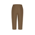 thumbnail image 7 of Stamzod Womens Capri Pants Elastic Waist Casual Capris with Pockets Summer Beach Vacation Cropped Pants Brown S, 7 of 7