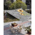 thumbnail image 3 of Sun Shade Sail 8'x10' You Are My Sunshine Rectangle Sun Shade Sails Canopy Waterproof Sunflower Bee Gray Outdoor Sunshades Sand UV Block Cover Shades Cloth for Patio Backyard Garden Deck Porch Lawn, 3 of 9