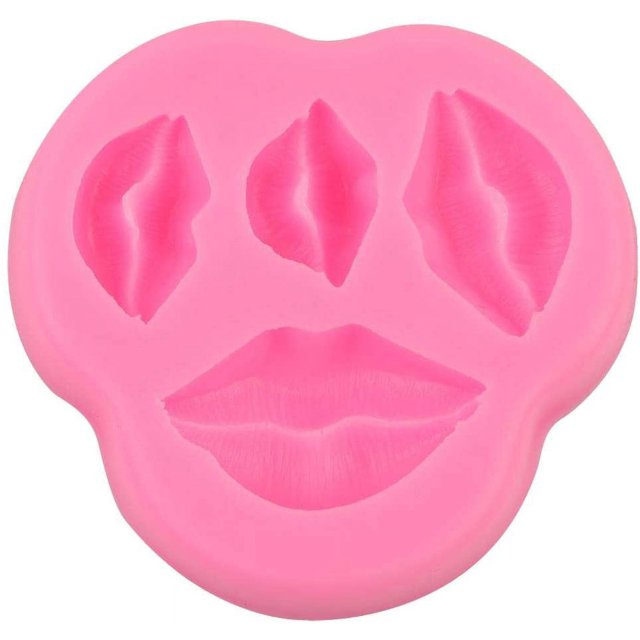 Moldes de Silicona para Chocolates, Caramelos, Tortas, Labios, Tortas Caseras (Rosa)