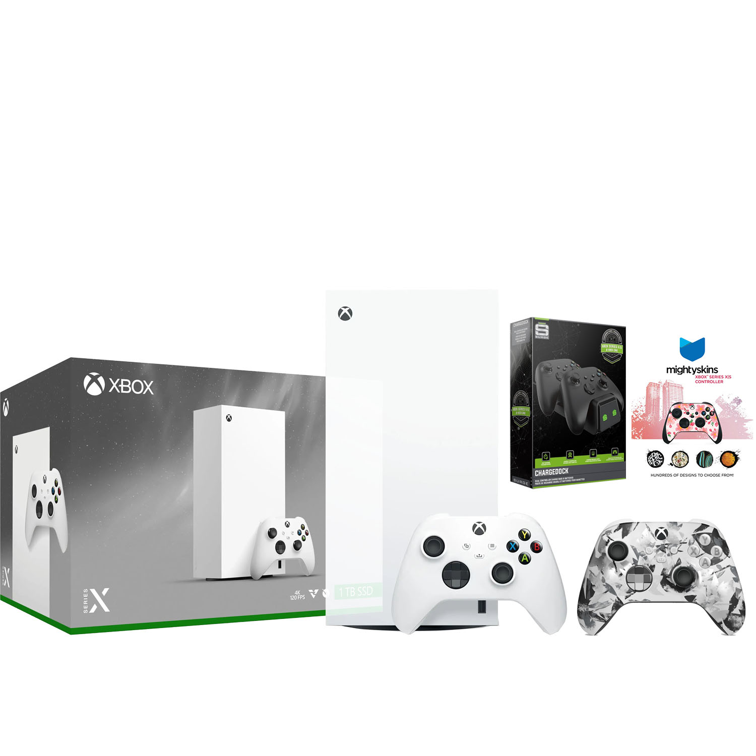 Xbox Series X 1TB Digital Console with Extra Controller, Charge Dock and MightySkins Code Bundle - Storm Breaker