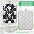 thumbnail image 3 of ALAZA Abstract Skeleton Skull Pot Holders Set of 2 Heat Resistant Kitchen Oven Mitts, 3 of 7