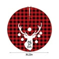 thumbnail image 3 of Leodye Christmas Tree Skirt 35.4" Red Rustic Xmas Tree Skirts Mat,Linen Burlap Buffalo Plaid Edge Decoration for Merry Christmas Party Red Buffalo Christmas Tree Skirt Decorations, 3 of 6