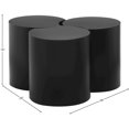 thumbnail image 3 of Meridian Furniture Dimple 3 Piece Black Iron Metal Coffee Table, 3 of 5