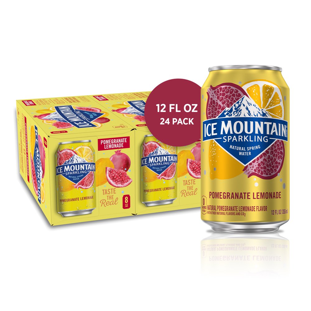 Ice Mountain Sparkling Water, Pomegranate Lemonade, 12 oz. Cans (24