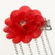 thumbnail image 5 of Broche para el cabello con borla de flores para niñas Clip para el cabello para dama - Rojo Yuyangstore Palo de pelo chino antiguo, 5 of 8