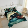 thumbnail image 4 of Steam Engine Toddler Bedding Set Vintage Car Track Comforter Set Transportation Vehicles Down Comforter Snow Locomotive Bed Set Teens Bedroom Decor, 4 of 7