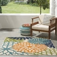 thumbnail image 4 of Nourison Aloha Floral Multicolor 5'3" x 5'3"square Area Rug, (5 Square), 4 of 9