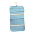 thumbnail image 4 of Organizador de joyas colgante de doble cara, rollo para pendientes y anillos, para pared o puerta. Azul claro, 4 of 9