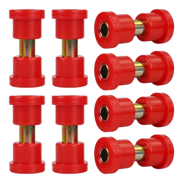 Car for DS Bushings Kit for all Front Rear Leaf Spring&Upper A Arm Suspension Red