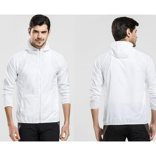 Mikewe Upf 50+ Sun Protection Hoodie Shirt Long Sleeve Spf Fishing Outdoor Uv Shirt Hiking Lightweight White Xxl