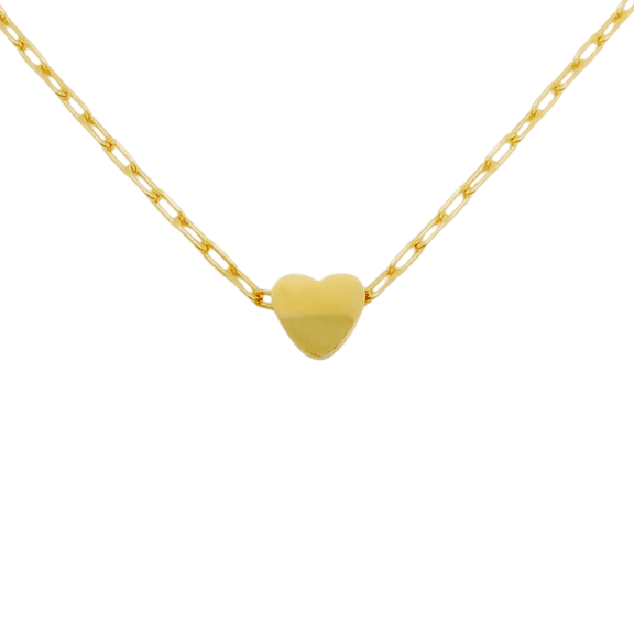 Jewelry Maktub Tiny Heart Necklace, 18K Gold Filled, Minimalist Dainty Necklace, Cute Heart Pendant, Necklaces for woman