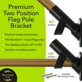 thumbnail image 3 of Briarwood Lane Black 2 Position Metal Flag Pole Bracket, 3 of 3
