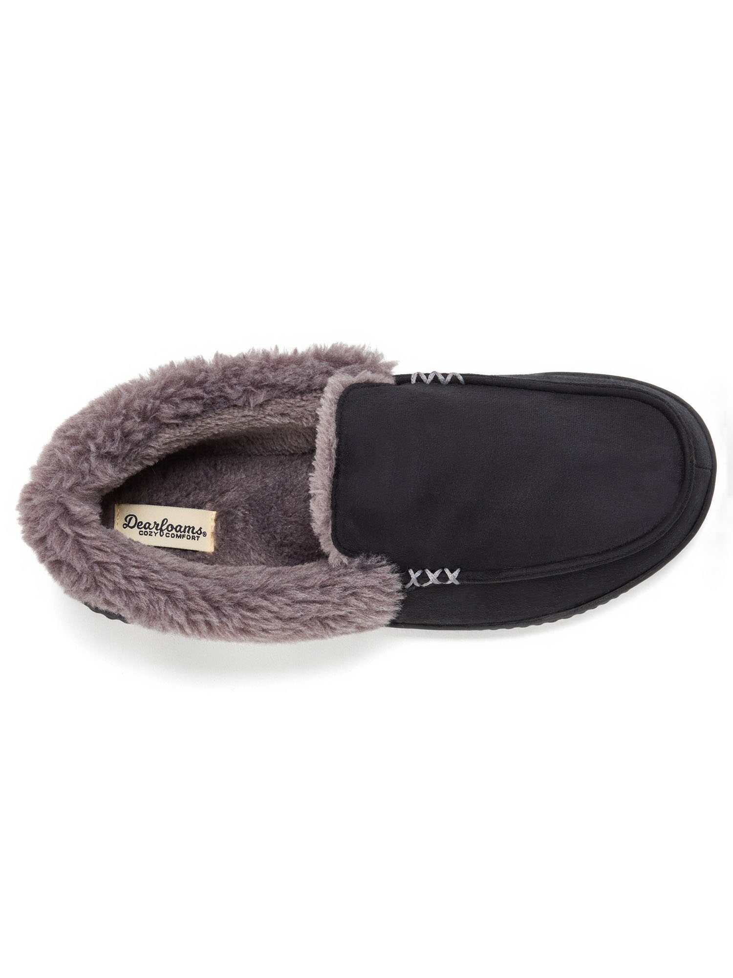 Dearfoams Cozy Comfort Men's Cuffed Moccasin Slippers