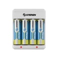 thumbnail image 1 of Cargador de pilas AA y AAA Steren. Incluye 4 pilas AA recargables. Steren CRG-015, 1 of 2