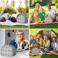 thumbnail image 3 of Geometric Plaid Lunch Tote – Abstract and Moroccan-Inspired Checkered Pattern, Insulated and Reusable Lunch Box with Fashionable Flair, 3 of 6