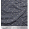 thumbnail image 1 of Soimoi Moss Georgette Fabric Leaves & Floral Block Print Fabric by The Yard 42 Inch Wide, 1 of 3