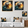 thumbnail image 4 of Designart "Sunset Serenity of the Sloth II" Animals Framed Wall Art Decor - Modern Yellow Sloth Hallway Framed Wall Art Decor, 4 of 6