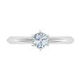 thumbnail image 3 of 1/2 Carat 6-Prong Set Diamond Solitaire Engagement Ring in 14K White Gold (Ring Size 8.75), 3 of 4