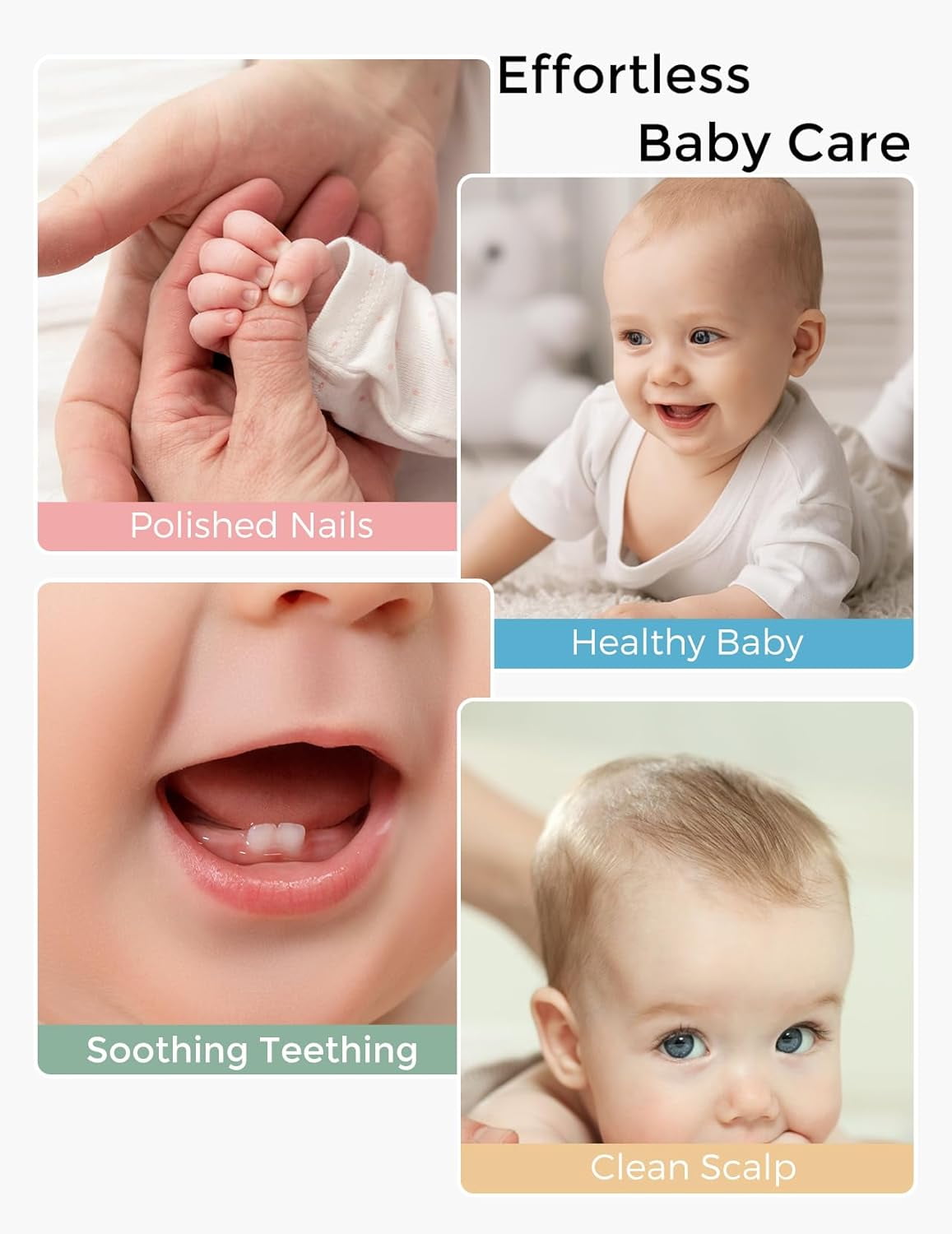 Momcozy Elite Baby Kit, Superior Baby Shower & Registry Essential Kit for Grooming & Cleansing Care, Electric Nail File & Nasal Aspirator, Tummy Wrap, Thermometer ,Bath Brush ,Teether ,Storage Bag
