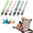 thumbnail image 1 of 6 Pack Towel Bands for Beach Chairs, Towel Clips for Cruise Ship Essentials, Elastic Multi-Purpose Adjustable Stay Straps, Windproof Beach Essentials Vacation, 1 of 8