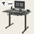 FunniHomi Height Adjustable Standing Desk with Cable Management and