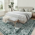 thumbnail image 4 of Yesurprise 1150Gsm 100% Polyester Area Rugs - 9x12ft (274x366cm) Velvet Weight Pearl Velvet Washed Back Folding Printed Carpet - Xm-Persia-Romantic Time Green tone, 4 of 8