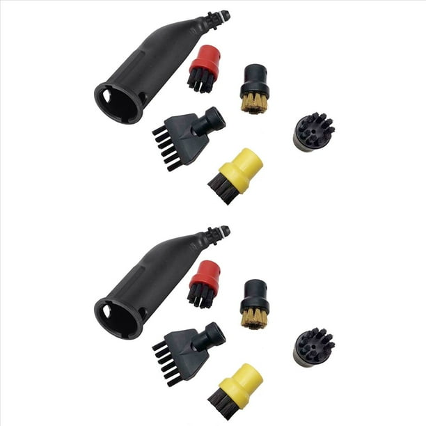 2X Cepillo de Boquilla de Hendidura para Limpiador de Vapor, Cabezal de Boquilla de Aspersor, Cepillo Plano para SC1 / SC2 / SC3 / SC4 / SC5, Cepillo Limpiador de Vapor