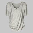 thumbnail image 2 of V Neck T Shirts for Women V Neck Short Sleeve Pullover with Relaxed Basic Fit for Travel Commutes and Casual Days Loose Fit Tees Blouses, 2 of 7