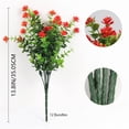 thumbnail image 3 of Nanoei Artificial Camellia Eucalyptus Stems, Plastic Faux Flowers for Outdoor Garden, Yard Patio Decor, Realistic Greenery Bouquet Orange, 3 of 7